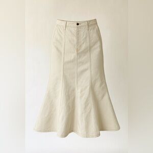 NWOT Banana republic lightweight denim Cream Women's Skirt size 0
